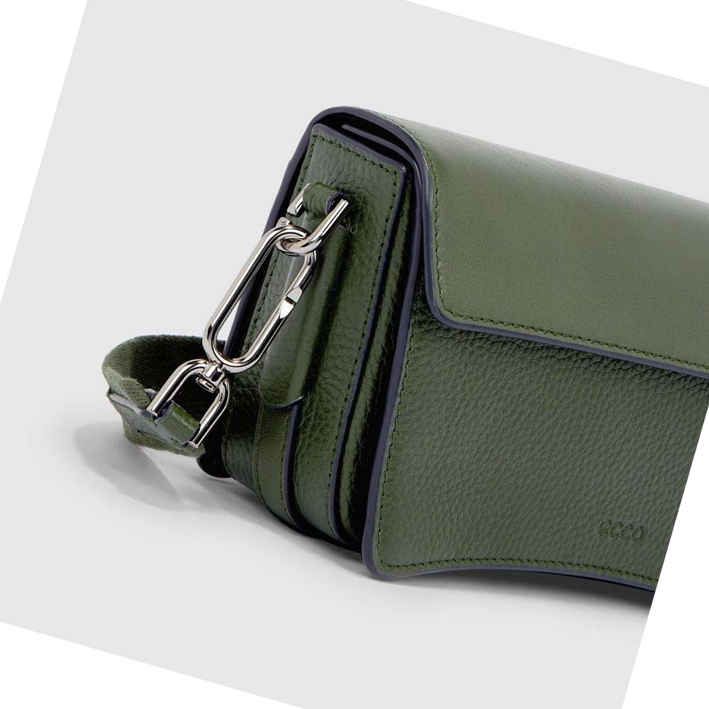 Men's Ecco TEXTUREBLOCK PINCH COMPACT Shoulder Bags Green | SG 792QMA